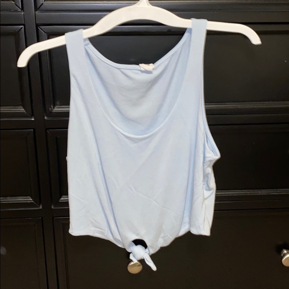 Pacsun Me to We Baby Blue Cropped Tank Top